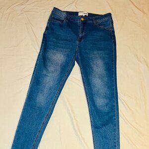 Fashion Nova Medium Wash Skinny Jeans/Classic 5 pocket/Stretch Denim